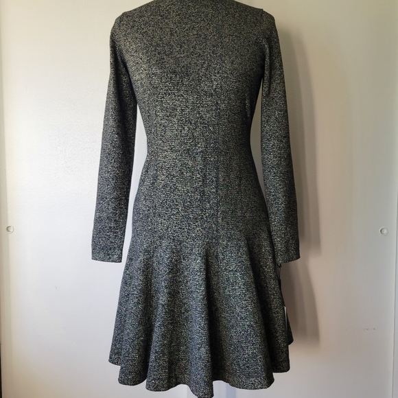 NWT. Calvin Klein knit dress in grey, blk and gold details. - Picture 8 of 8